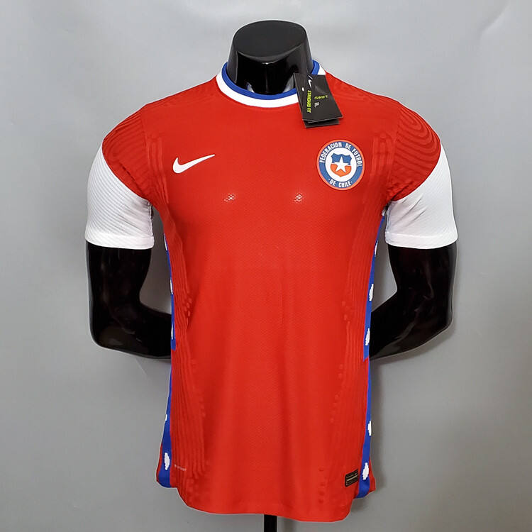 Quick Dry Chile 2020-21 Home Red Soccer Jersey Football Shirt Player