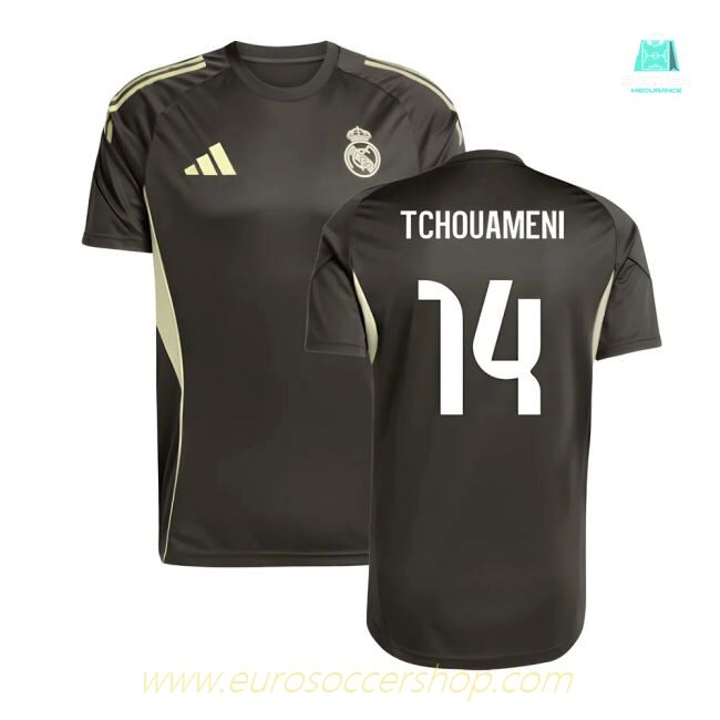 2025-2026 Real Madrid Training Jersey (Utility Grey) (Tchouameni 14)