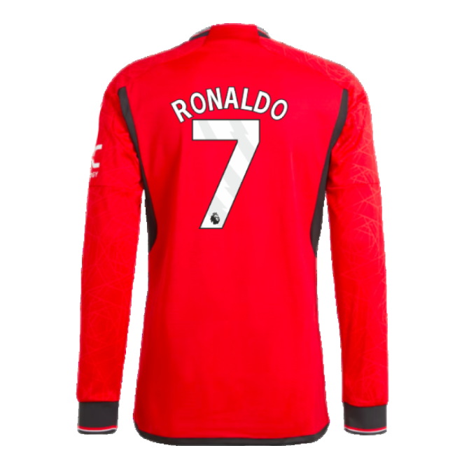 2023-2024 Man Utd Long Sleeve Home Shirt (Ronaldo 7) - official style