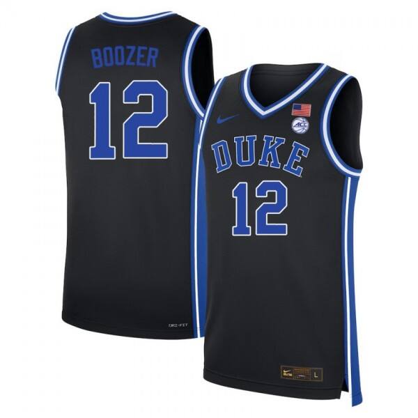Men Duke Blue Devils #12 Cameron Boozer Black Nike Stitch Jerseys
