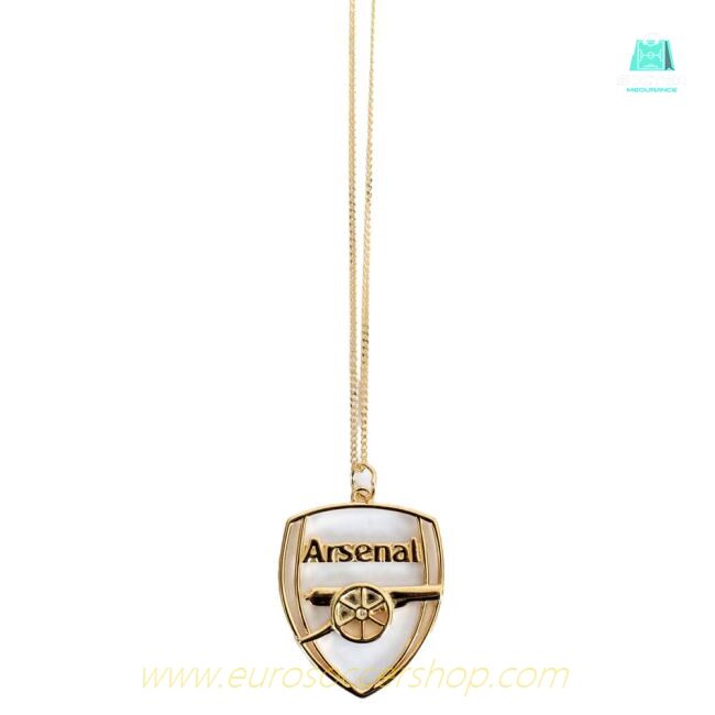 Arsenal FC 18ct Gold Plated on Silver Crest Pendant & Chain