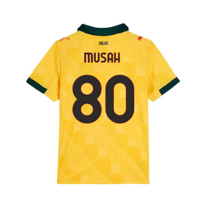 Kids Musah 80 Top Quality AC Milan 2025-2026 Third Strip