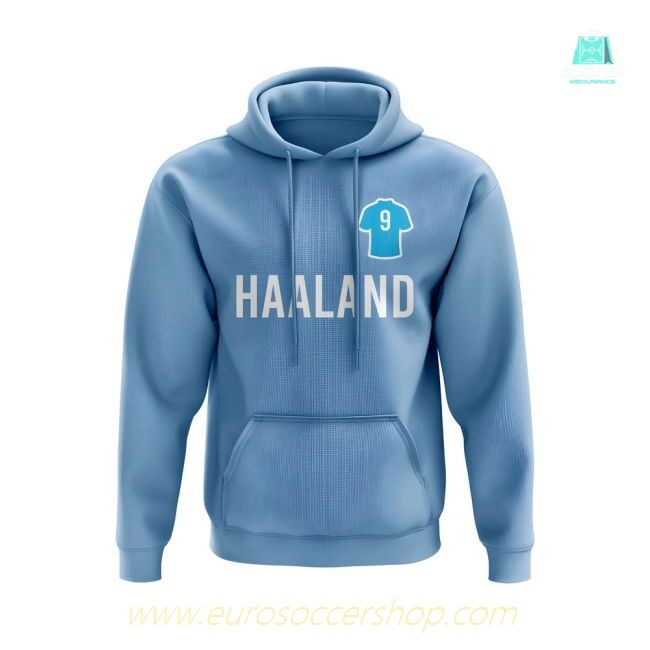 Erling Haaland Man City Number Hoody (Sky)