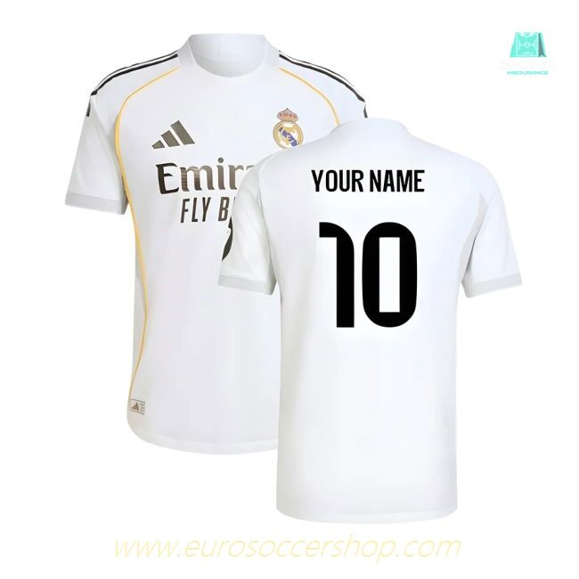 2025-2026 Real Madrid Authentic Home Shirt (Your Name)