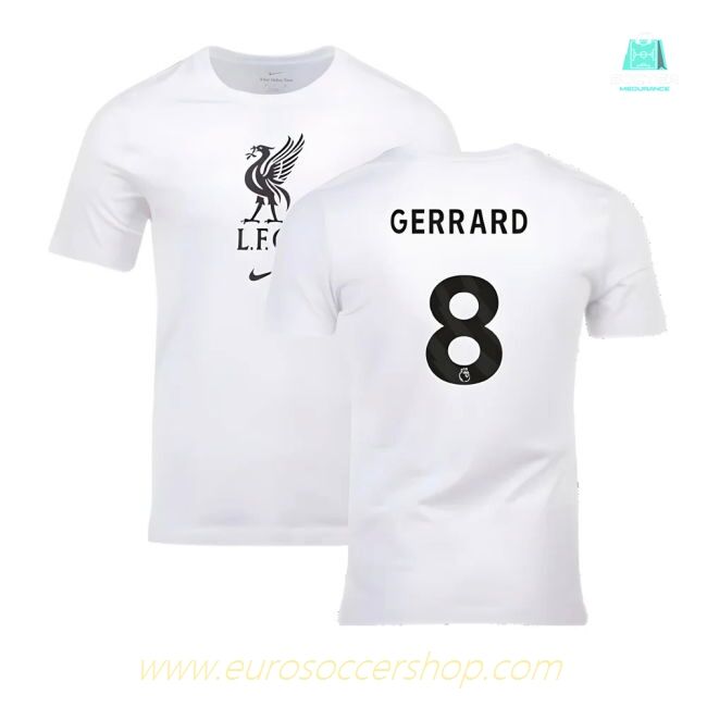 2023-2024 Liverpool Crest Tee (White) (Gerrard 8)
