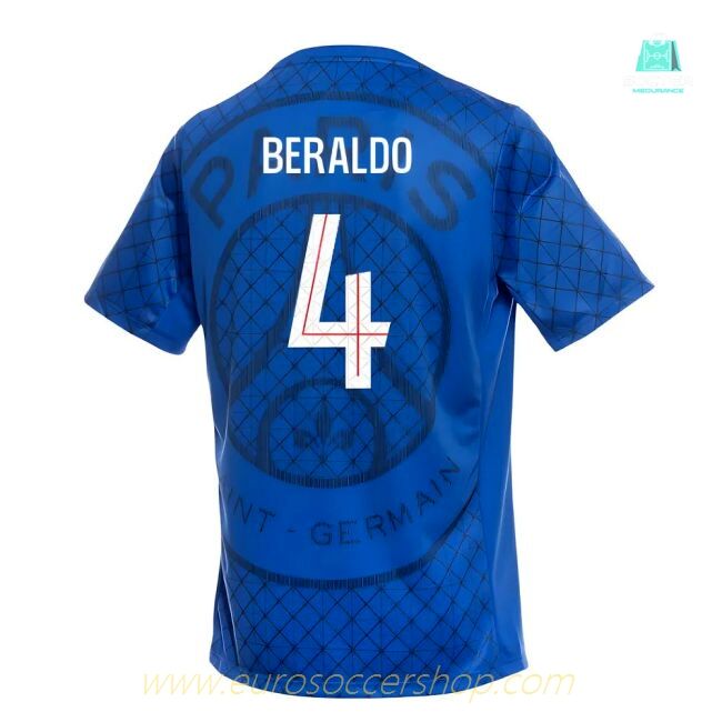 2025-2026 PSG Academy Pro Home Pre Match Shirt (Royal) (Beraldo 4)