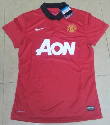 13-14 Manchester United Home Women's Jersey Shirt - Official Replica