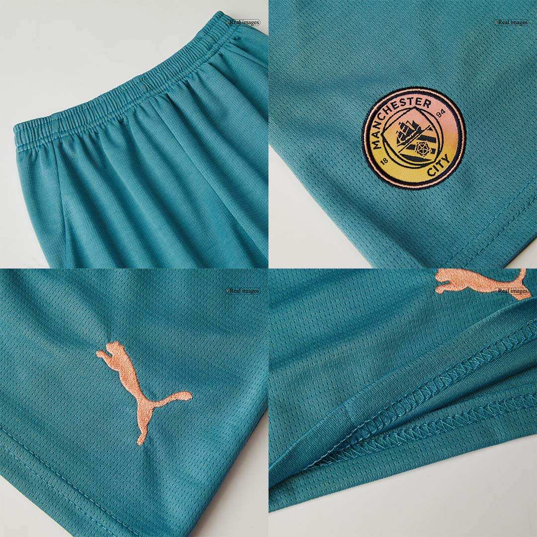 Kid's Manchester City Fourth Away Soccer Jersey Kit(Jersey+Shorts) 202