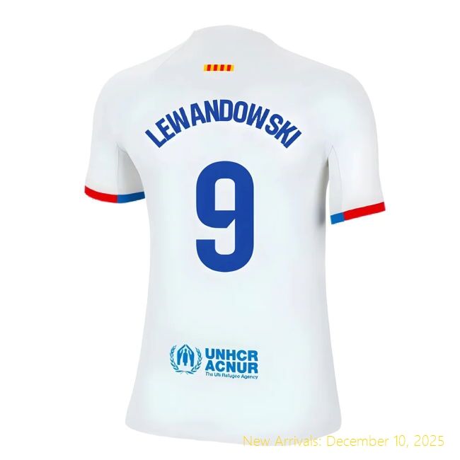 2023-2024 Barcelona Away Shirt - Durable Game Day (Lewandowski 9) -...