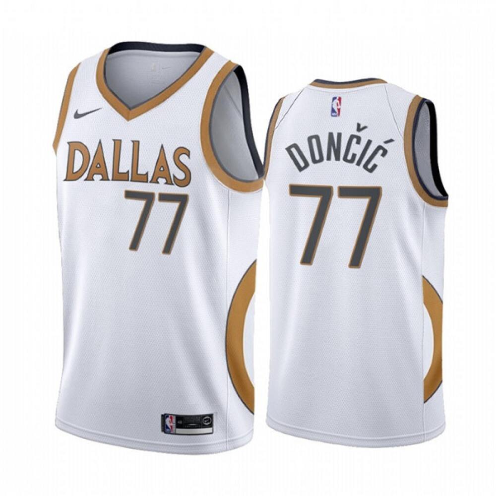 Authentic Dallas Mavericks 77 White Jersey - City Edition - Game Day Essential