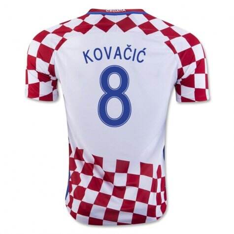 Croatia Home 2016 Kovacic 8 Soccer Jersey Shirt - Official Replica