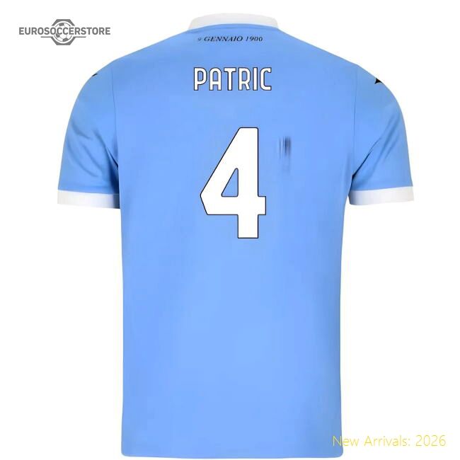 Superior 2025-2026 Ss Lazio Home Shirt (patric 4) - Premium Collection
