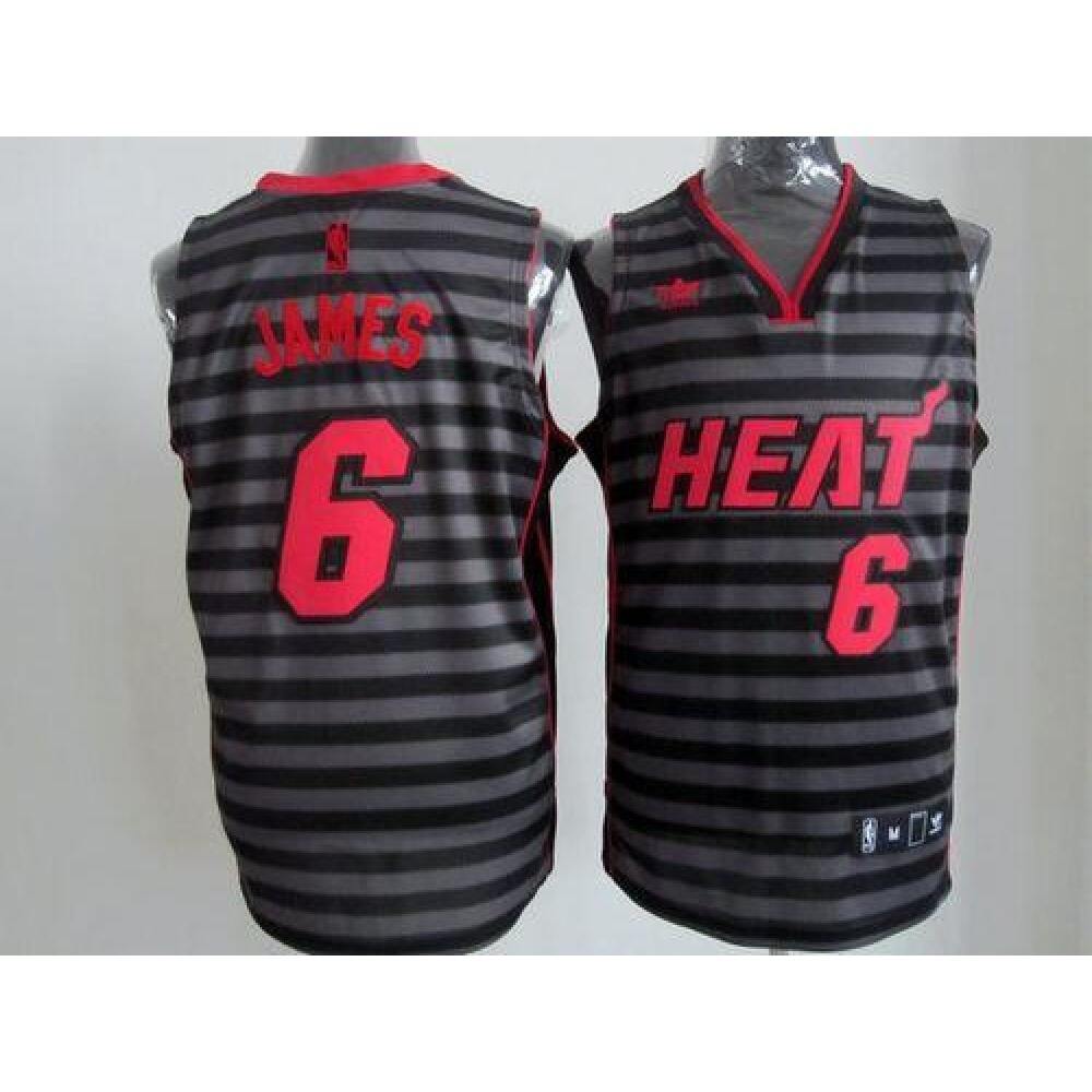 Game-Ready Men's Miami Heat #6 LeBron Black Basketball Jersey