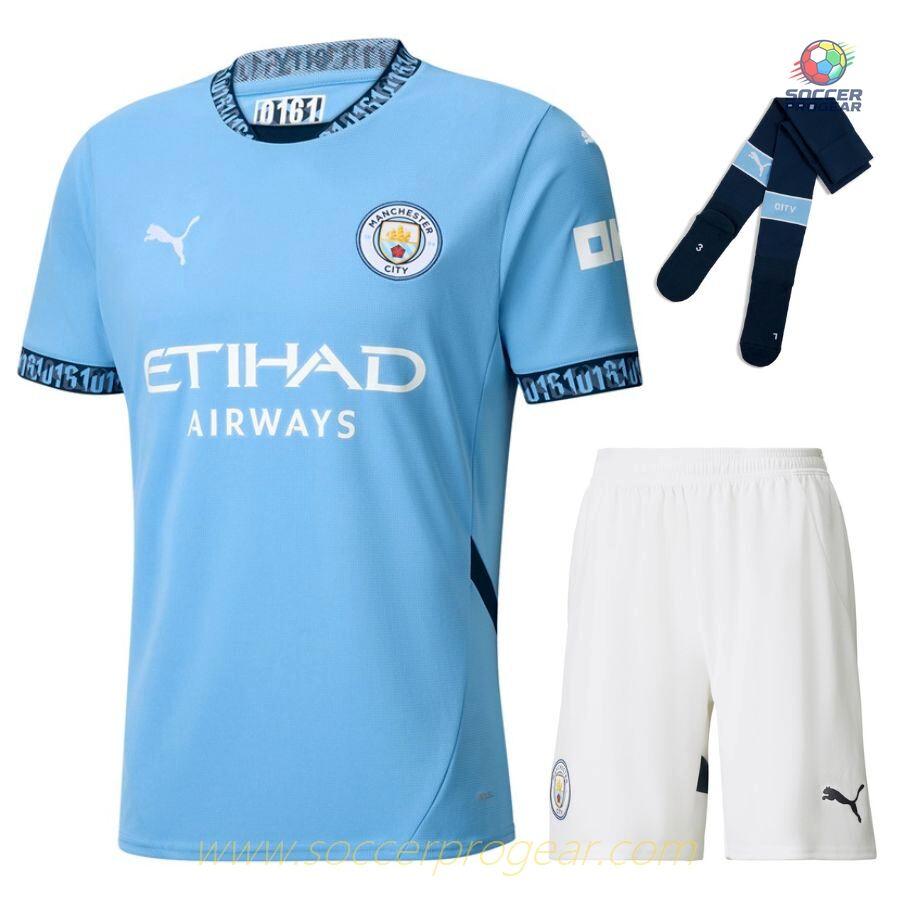 Manchester City Home Kids Edition Kit Shirt 2024-2025 Season