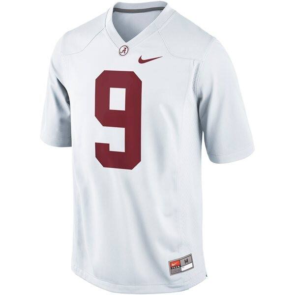 Premium Quality Men Alabama Crimson Tide #9 Amari Cooper White Model