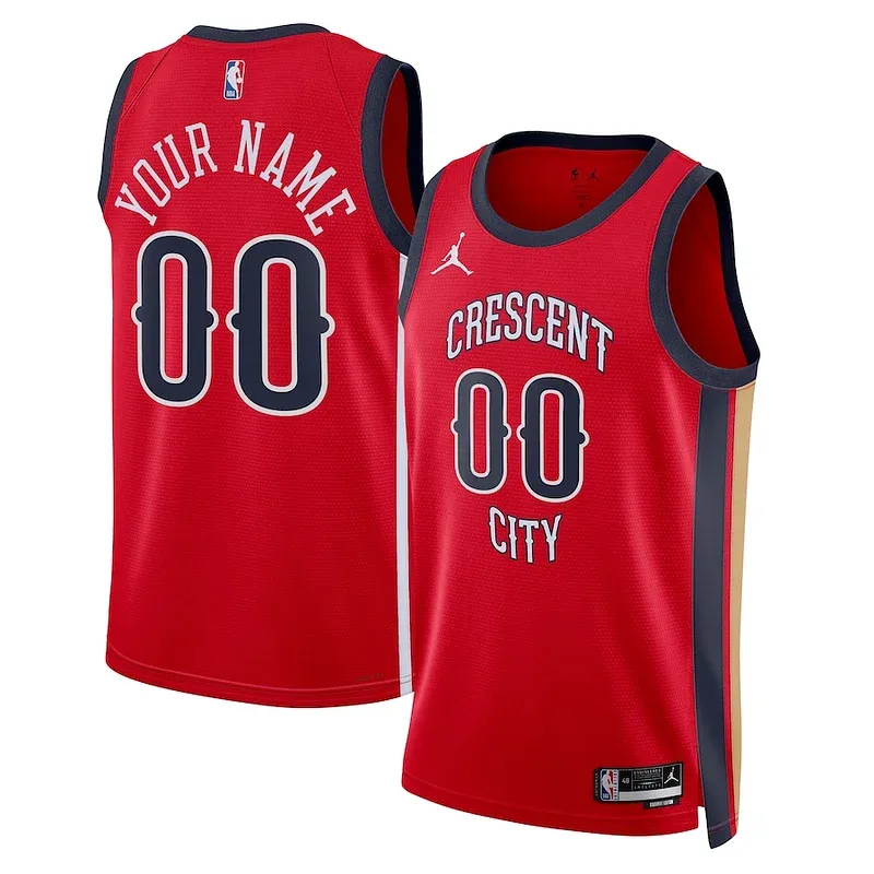 New Orleans NOP Swingman Jersey - genuine swingman-jersey - Red #1