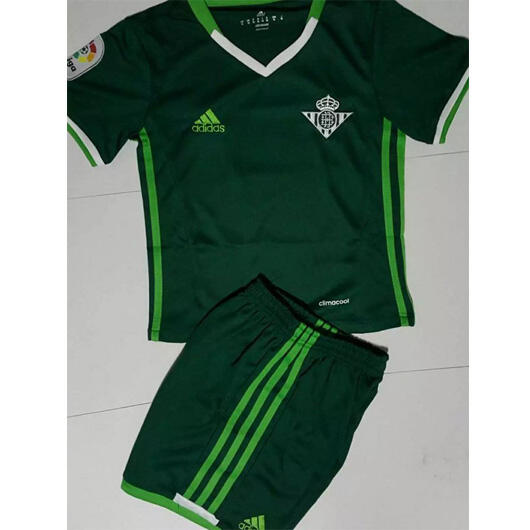 Kids Real Betis Away 201617 Soccer KitShirtShorts - Official Replica
