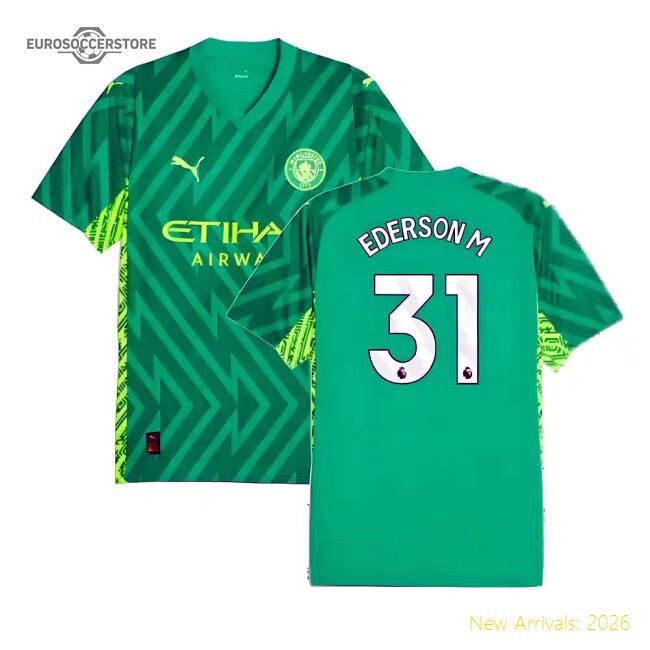 Authentic 2023-2024 Man City Home Goalkeeper Shirt (green) (ederson M