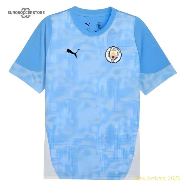 Premium 2025-2026 Man City Training Jersey (light Blue) - Kids