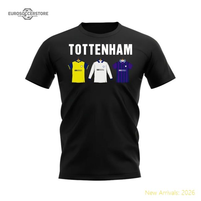 Tottenham Hotspur 1995-1996 Retro Shirt Text T-shirt (black)