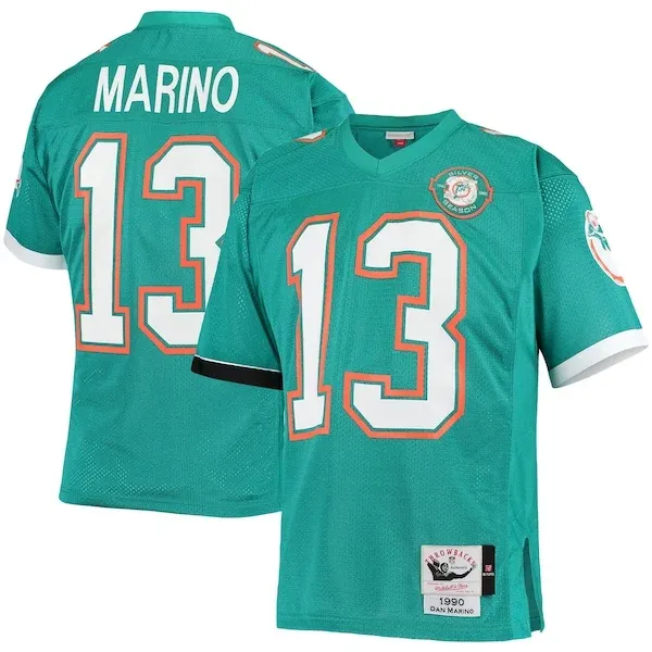 None Dan Marino  Jersey - Aqua | NFL Player Jersey | NFL Football