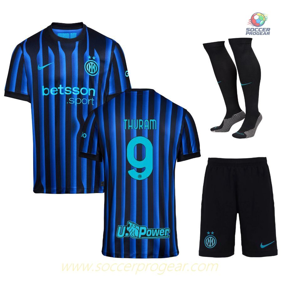 Inter Milan Youthren's Home Team Jersey Team Jersey 2025/26 Collection Thuram