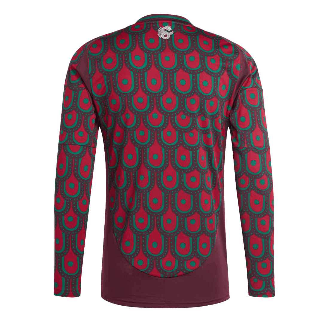 Men's Mexico Home Long Sleeve Soccer Jersey Copa Am¨¦rica 2024Authenti