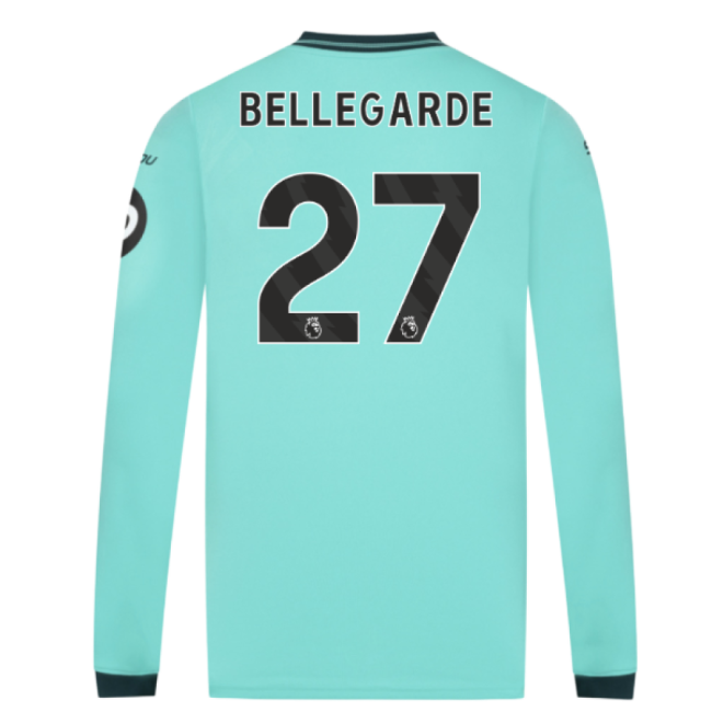 2025-2026 Wolves Long Sleeve Away Jersey (Bellegarde 27)