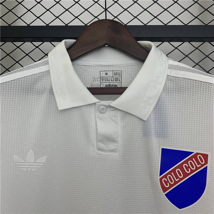 2526 Colo-Colo 100th Anniversary White Polo Shirt - Official Replica