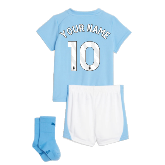 Vintage Man City 2023-2024 Man City Home Baby Kit (Your Name) for M...