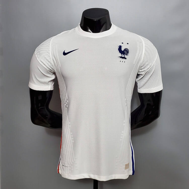 20-21 FRANCE EURO 2020 SOCCER JERSEY AWAY WHITE FOOTBALL SHIRT PLAYER