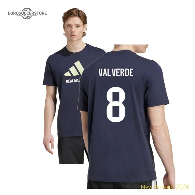 Luxury 2025-2026 Real Madrid Seasonal Graphic Tee (legend Ink) (val