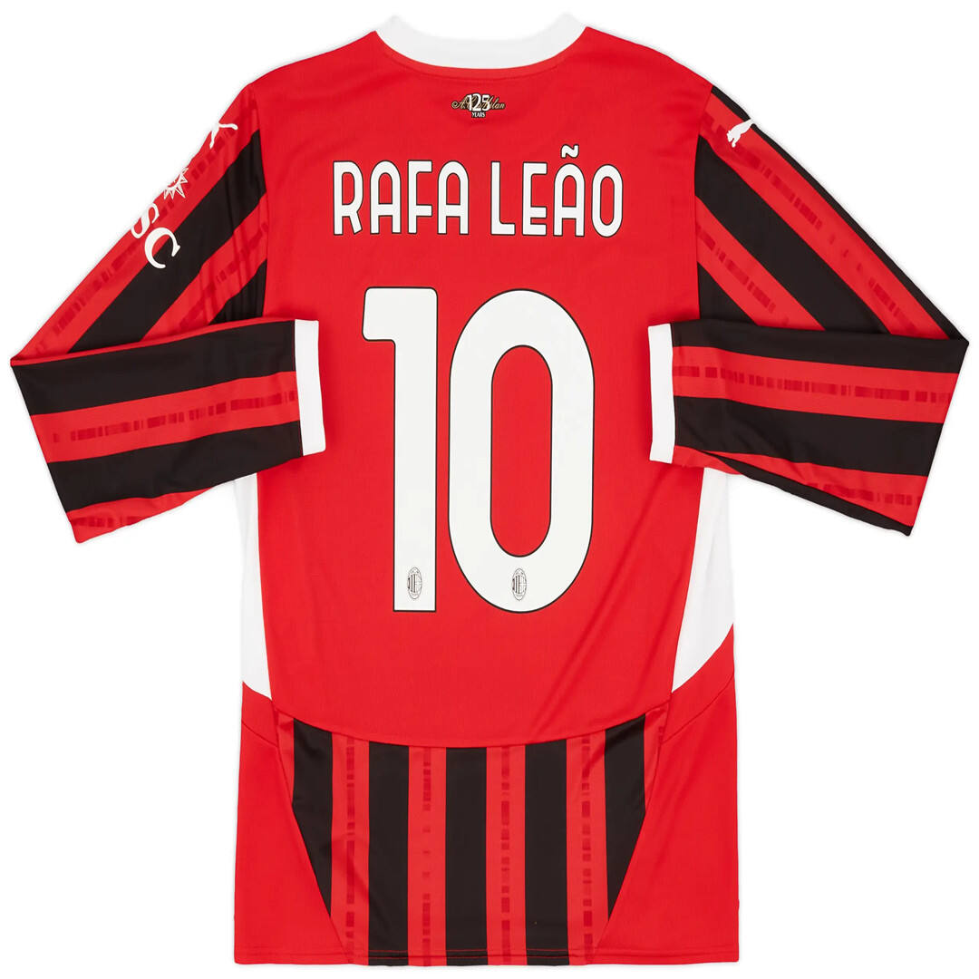 AC Milan 2425 Home Shirt RAFALEAO 10 - Long Sleeve - Official Replica