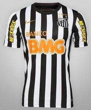 12-13 Santos FC Away BlackWhite Jersey Shirt - Official Replica 279