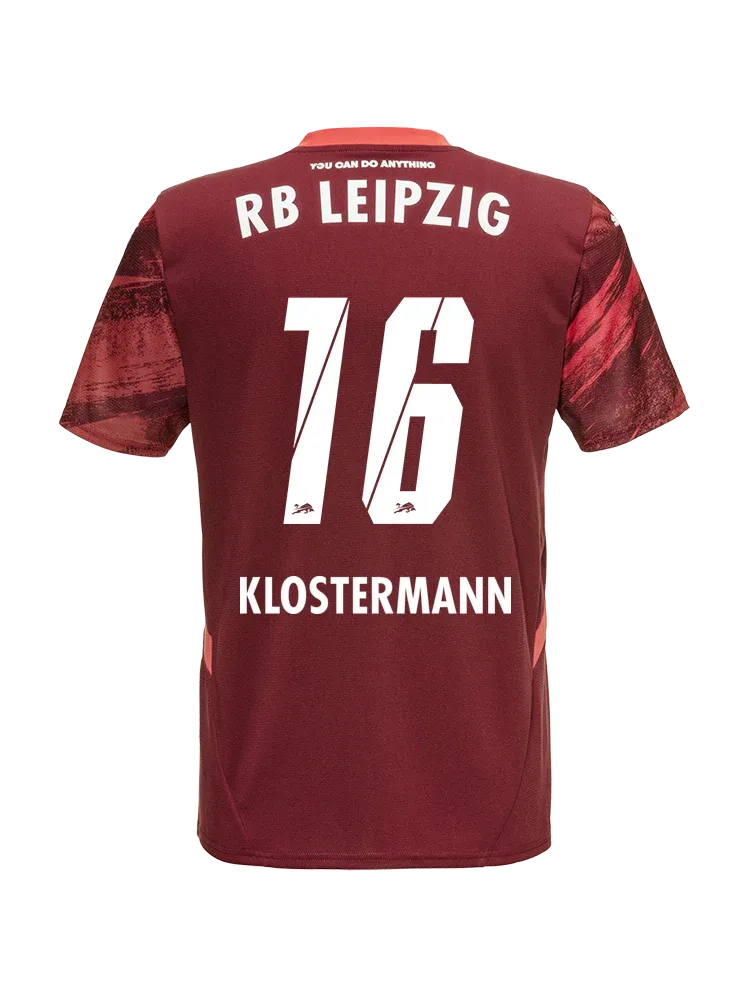 Leipzig's 24-25 Away Jersey, featuring KLOSTERMANN with the number 16 for RB Leipzig.