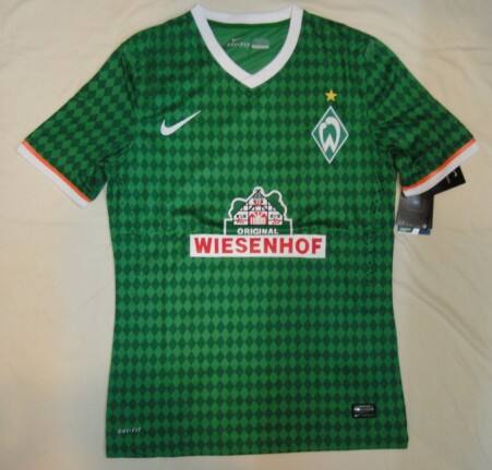 Professional Durable 13-14 Werder Bremen Home Green Jersey Shirt