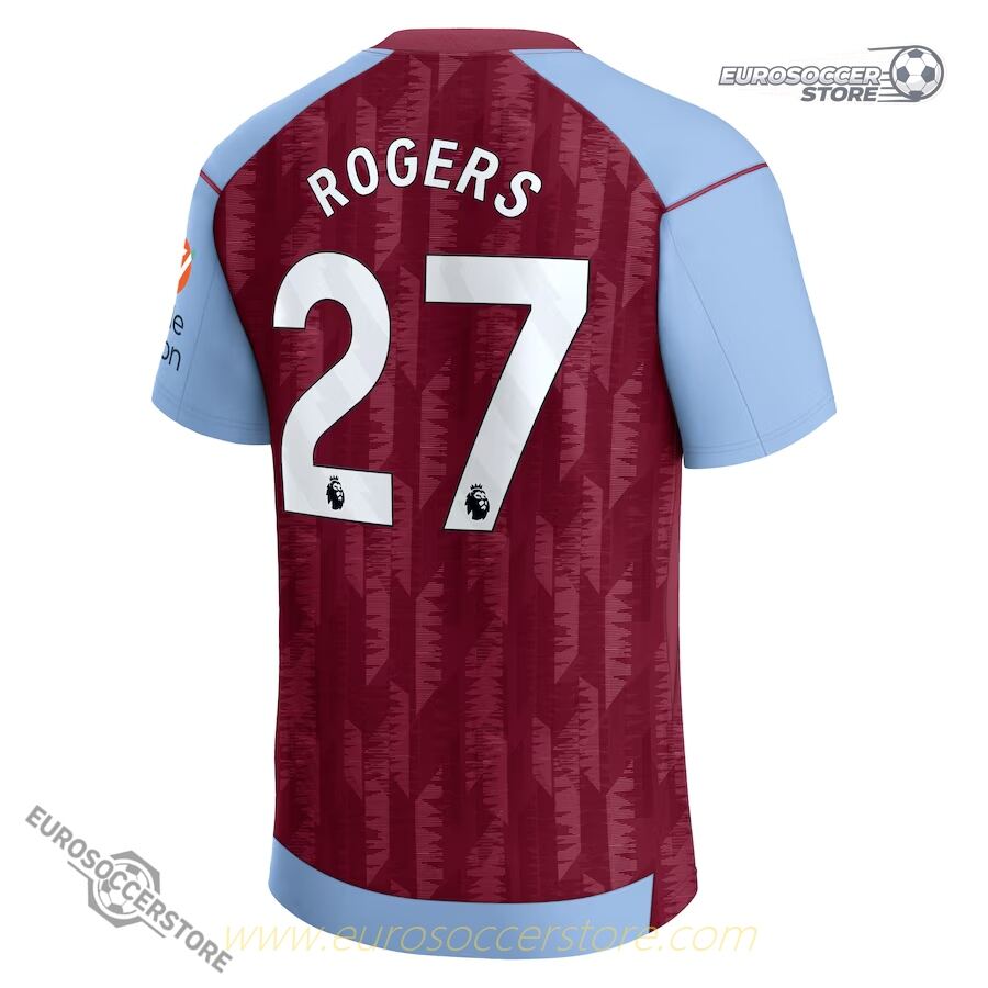 Aston Villa ROGERS 27 Home Jersey for the 23-24 Season