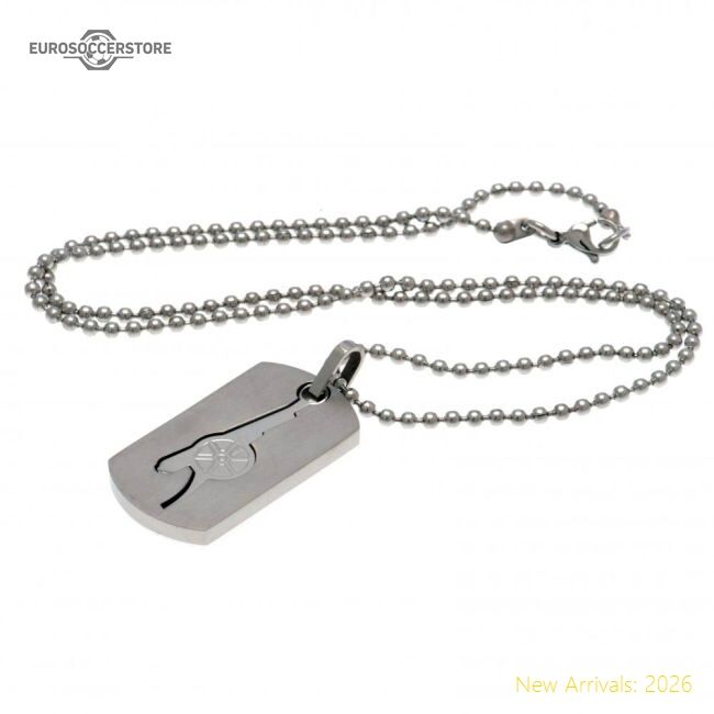 Authentic Arsenal Fc Cut Out Cannon Dog Tag & Chain - Premium Quality