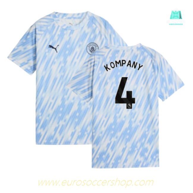 2025-2026 Man City Warm Up Jersey (Silver Sky) - Kids (Kompany 4)