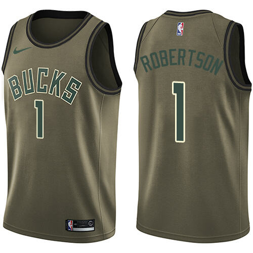 MIL #1 Oscar Robertson Premium 2024 Icon NBA Jersey - Green Swingman