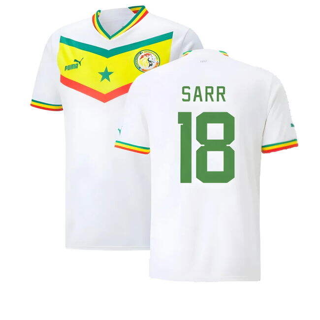 Match Worn Style Senegal Home Pro Level Shirt 2022-2023 (SARR 18)
