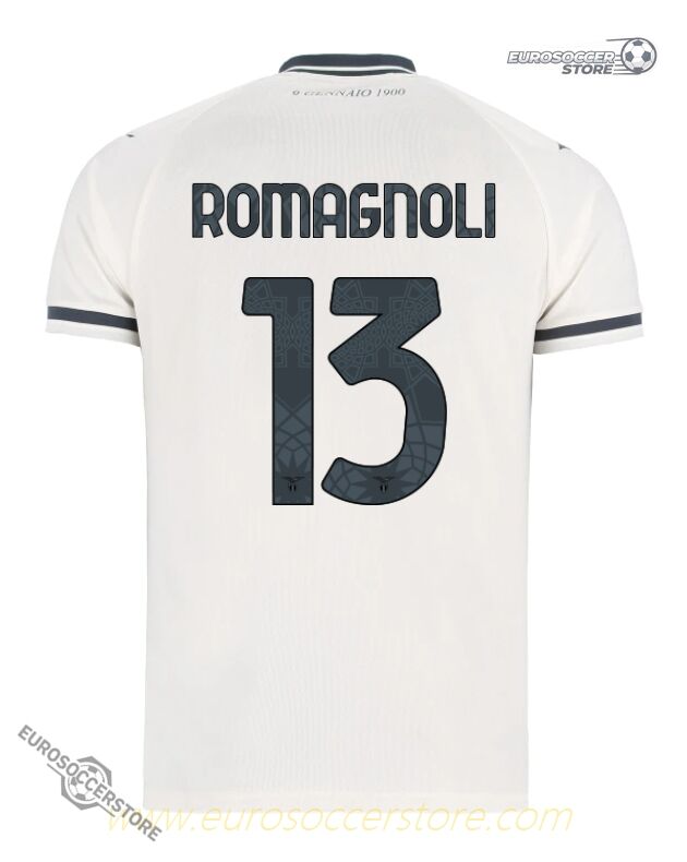Lazio's 25-26 Season Away Jersey with ROMAGNOLI 13 Printing