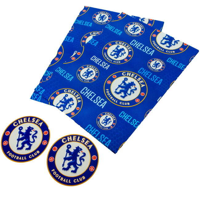 Chelsea FC Text Gift Wrap - authentic style