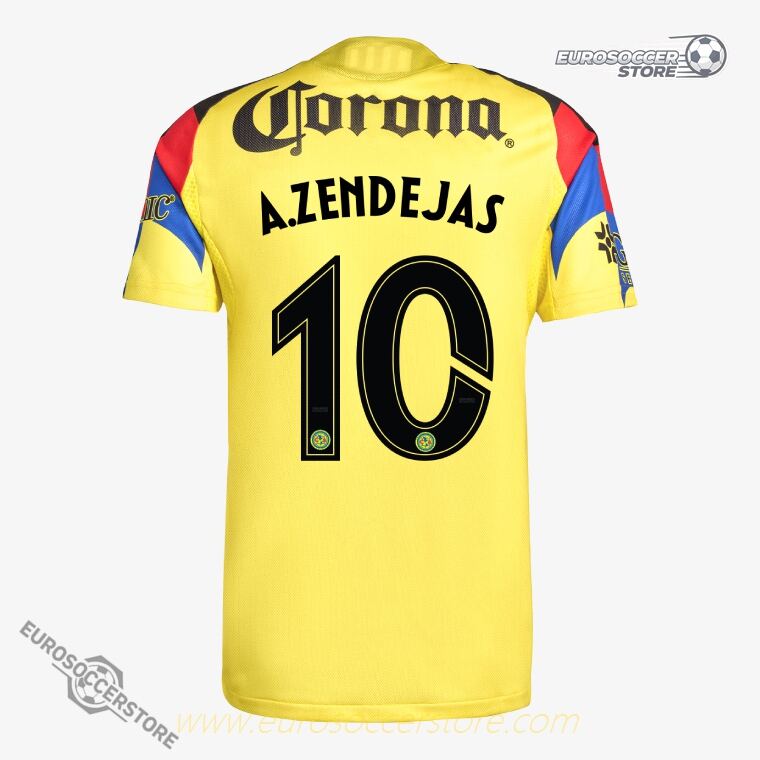 Club América 25-26 Home Jersey (Player Version) featuring A.ZENDEJAS with the number 10