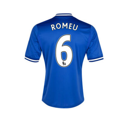 13-14 Chelsea 6 Romeu Blue Home Soccer Jersey Shirt - Official