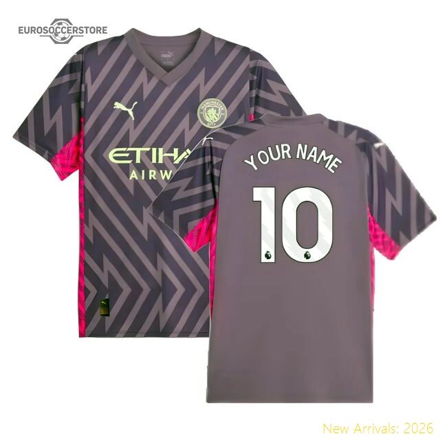 Official 2023-2024 Man City Goalkeeper Shirt (purple Charcoal) (your