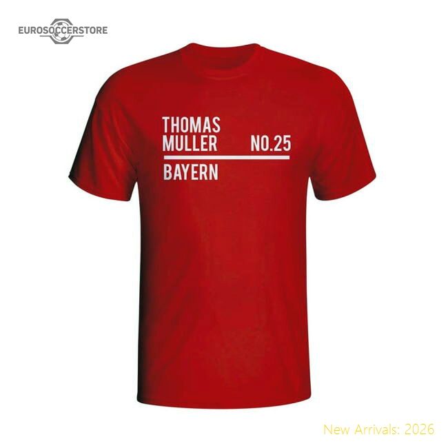 Thomas Muller Bayern Munich Squad T-shirt (red) - Economical