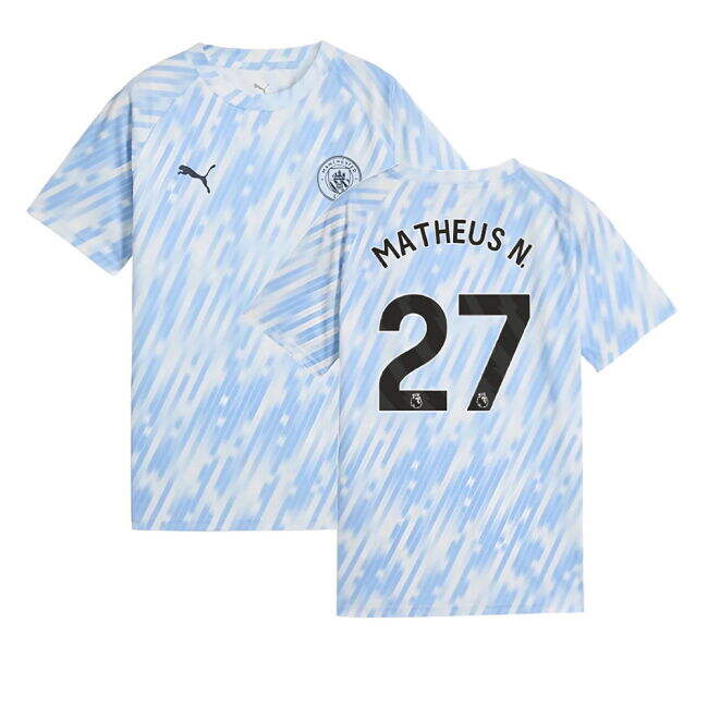 soccer jersey 2025-2026 Man City Warm Up Jersey (Silver Sky) - Kids...