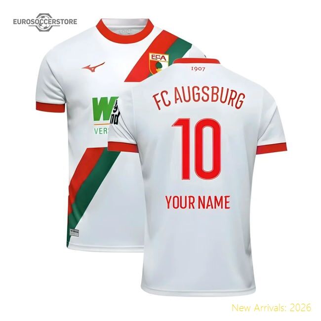 Popular 2025-2026 Fc Augsburg Home Shirt (Kids) (Your Name)