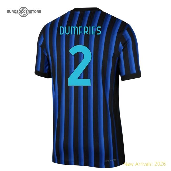 Inter Milan Italian Football Dumfries Home Jersey Nike Dri-fit